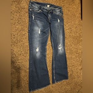 Silver Medium Wash Bootcut Jeans 32/31